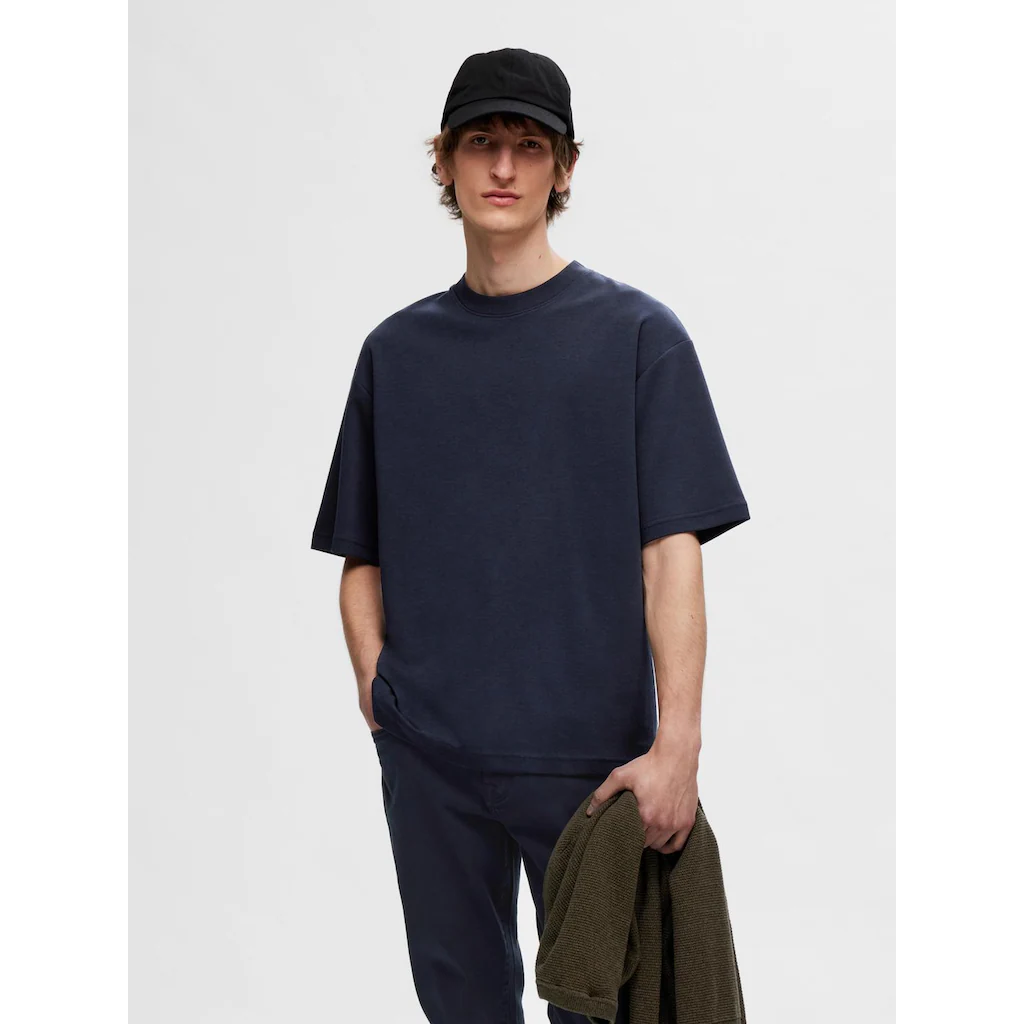 SELECTED HOMME Rundhalsshirt »SLHLOOSEOSCAR SS O-NECK TEE NOOS« ▷ Bestellen