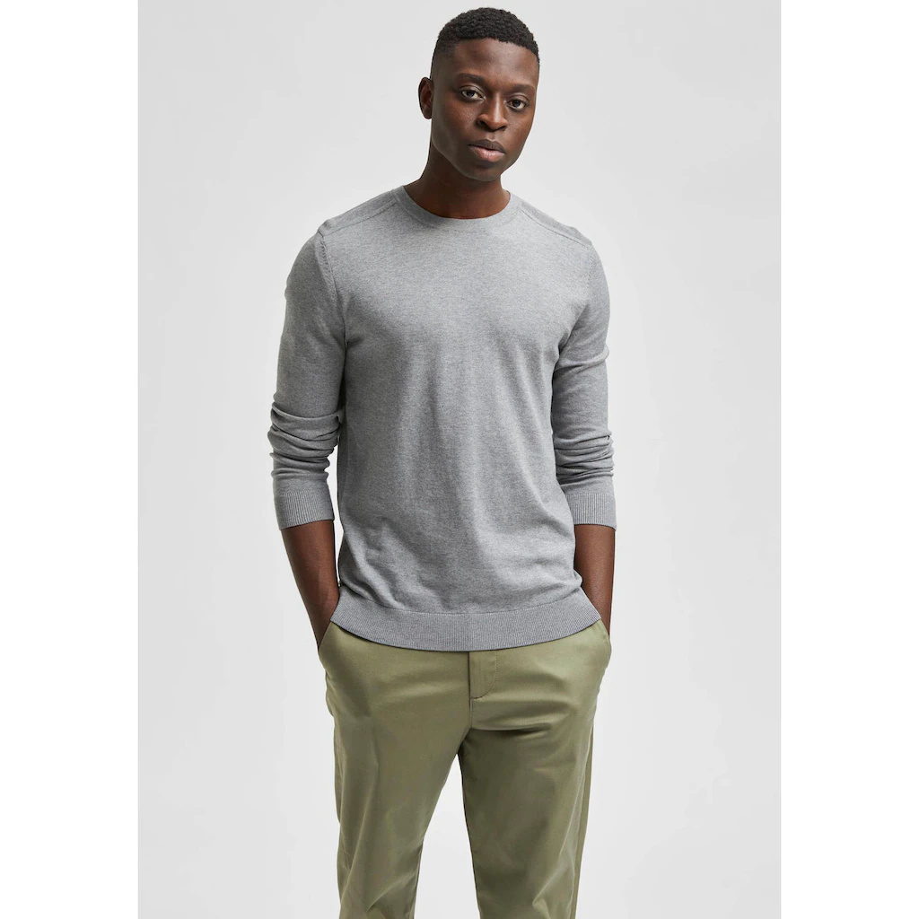 SELECTED HOMME Strickpullover »SLHBERG CREW NECK NOOS« ▷ für