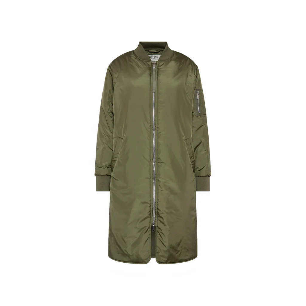 SENSES.THE LABEL Langjacke Ohne Kapuze Mit Two-Way-Zipper