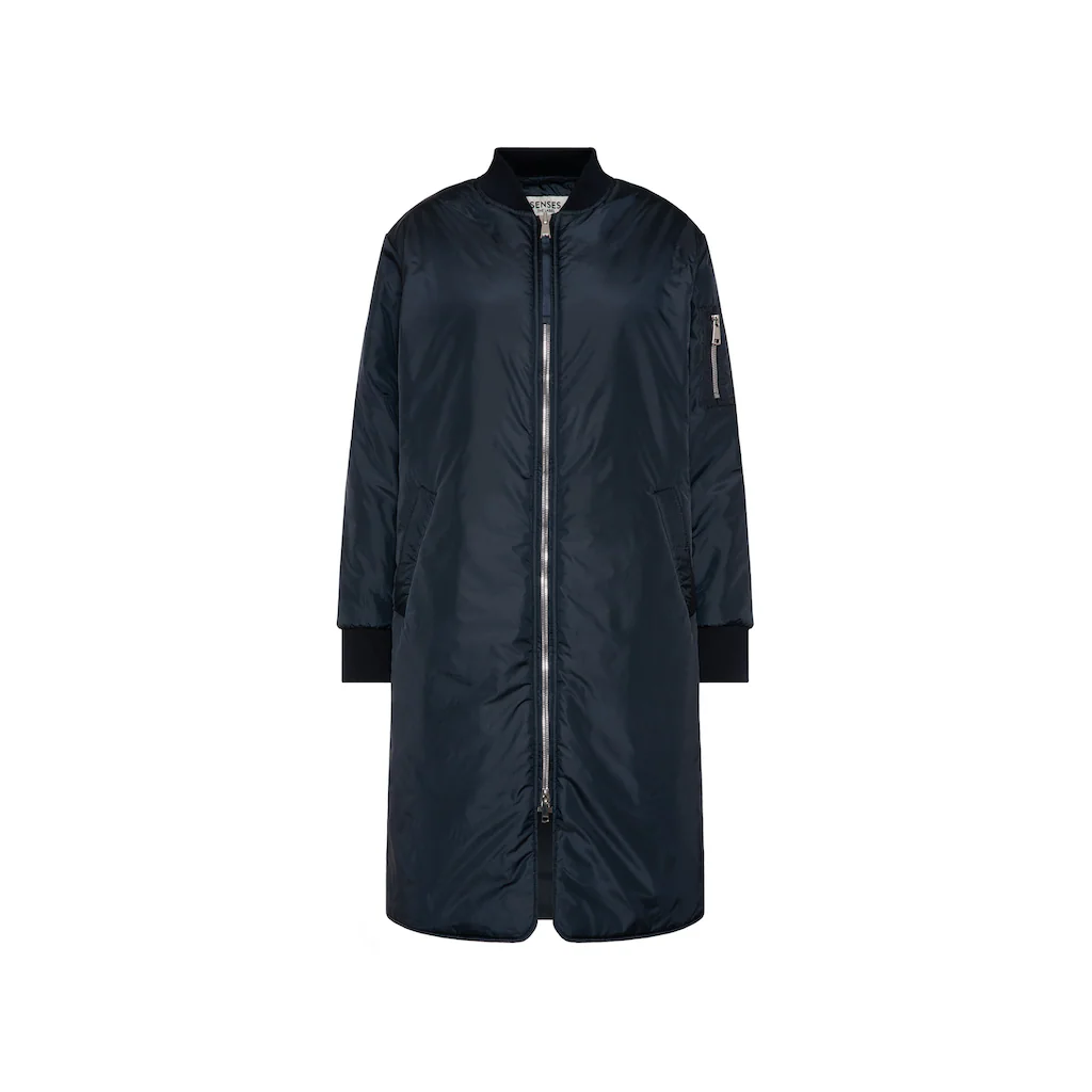 SENSES.THE LABEL Langjacke Ohne Kapuze Mit Two-Way-Zipper