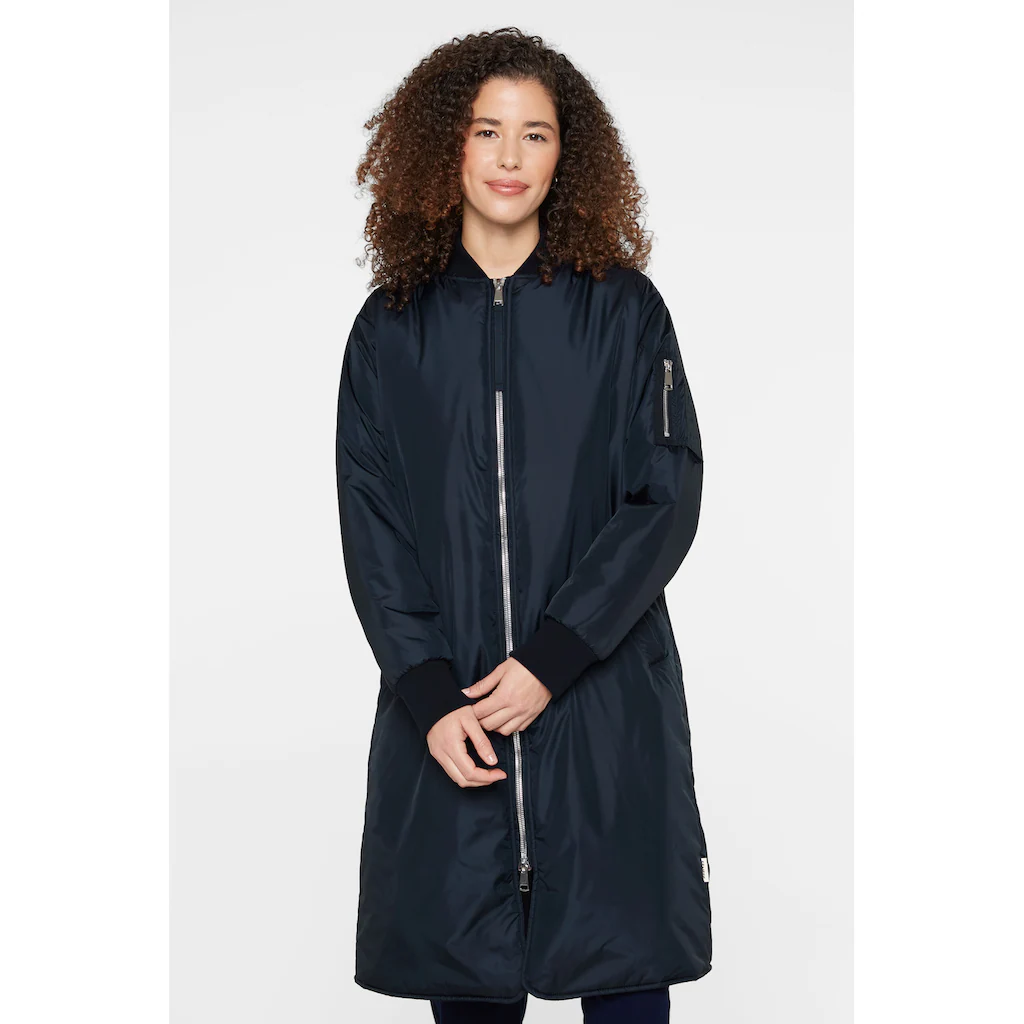 SENSES.THE LABEL Langjacke Ohne Kapuze Mit Two-Way-Zipper