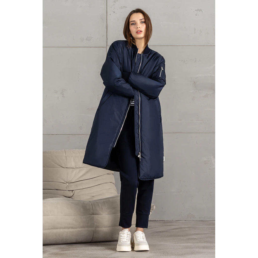 SENSES.THE LABEL Langjacke ohne Kapuze mit Two-Way-Zipper