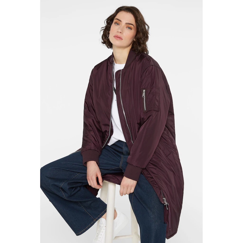 SENSES.THE LABEL Langjacke ohne Kapuze mit Two-Way-Zipper