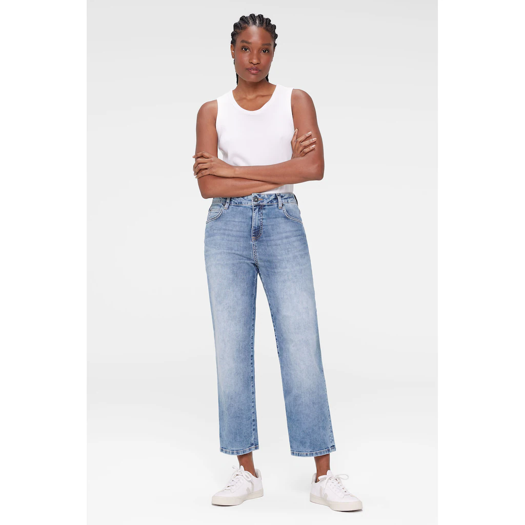 SENSES.THE LABEL Regular-fit-Jeans mit verkürztem Bein