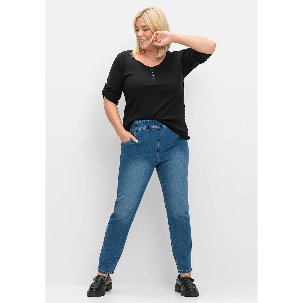 Sheego 3/4-Arm-Shirt »Große Größen« Aus Reiner Baumwolle