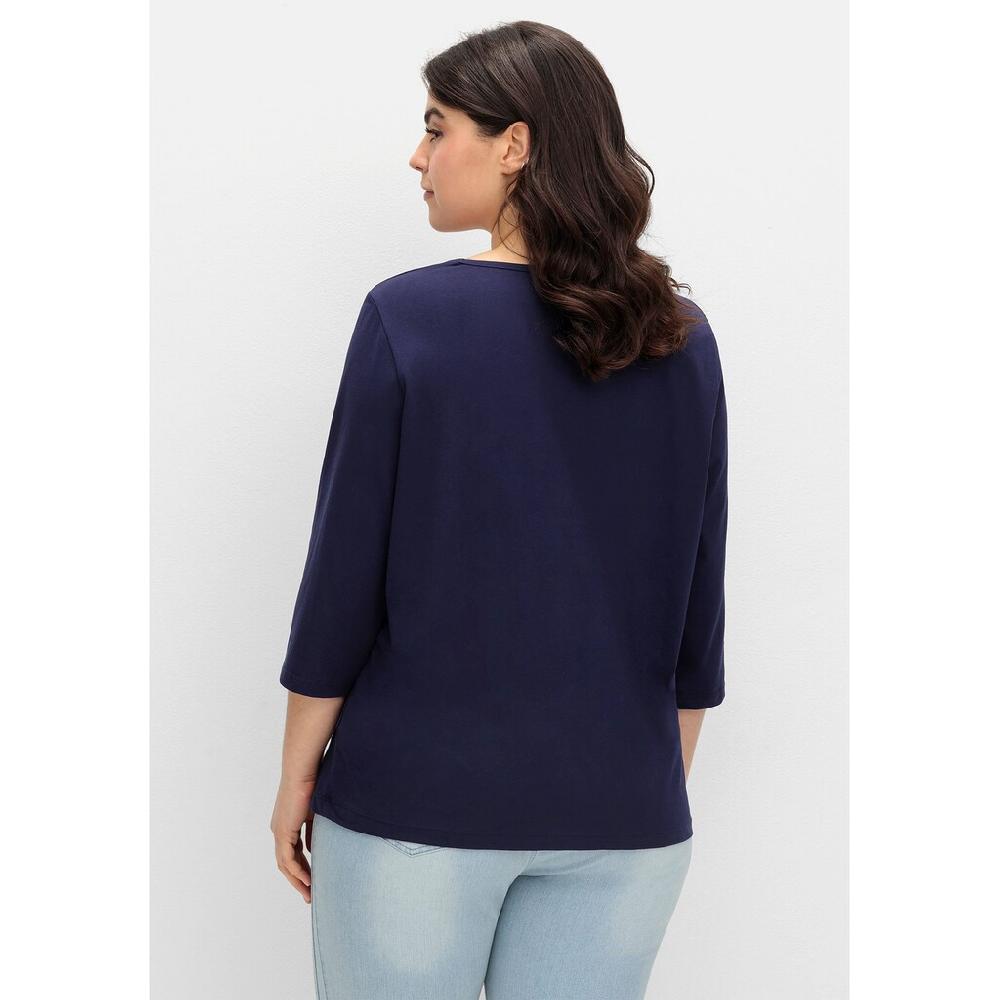 Sheego 3/4-Arm-Shirt »Große Größen« Mit Maritimen Frontdruck