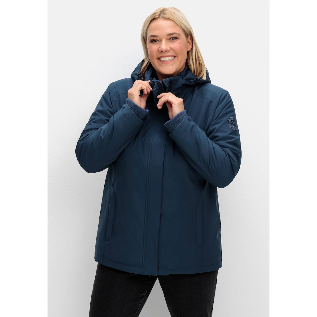 Sheego 3-in-1-Funktionsjacke »Große Größen« Mit Kapuze Mit Fleece-Innenjacke Wind- Und Wasserdicht