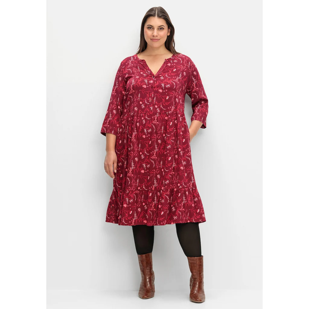 Sheego A-Linien-Kleid »Große Größen« Mit 3/4-Ärmeln