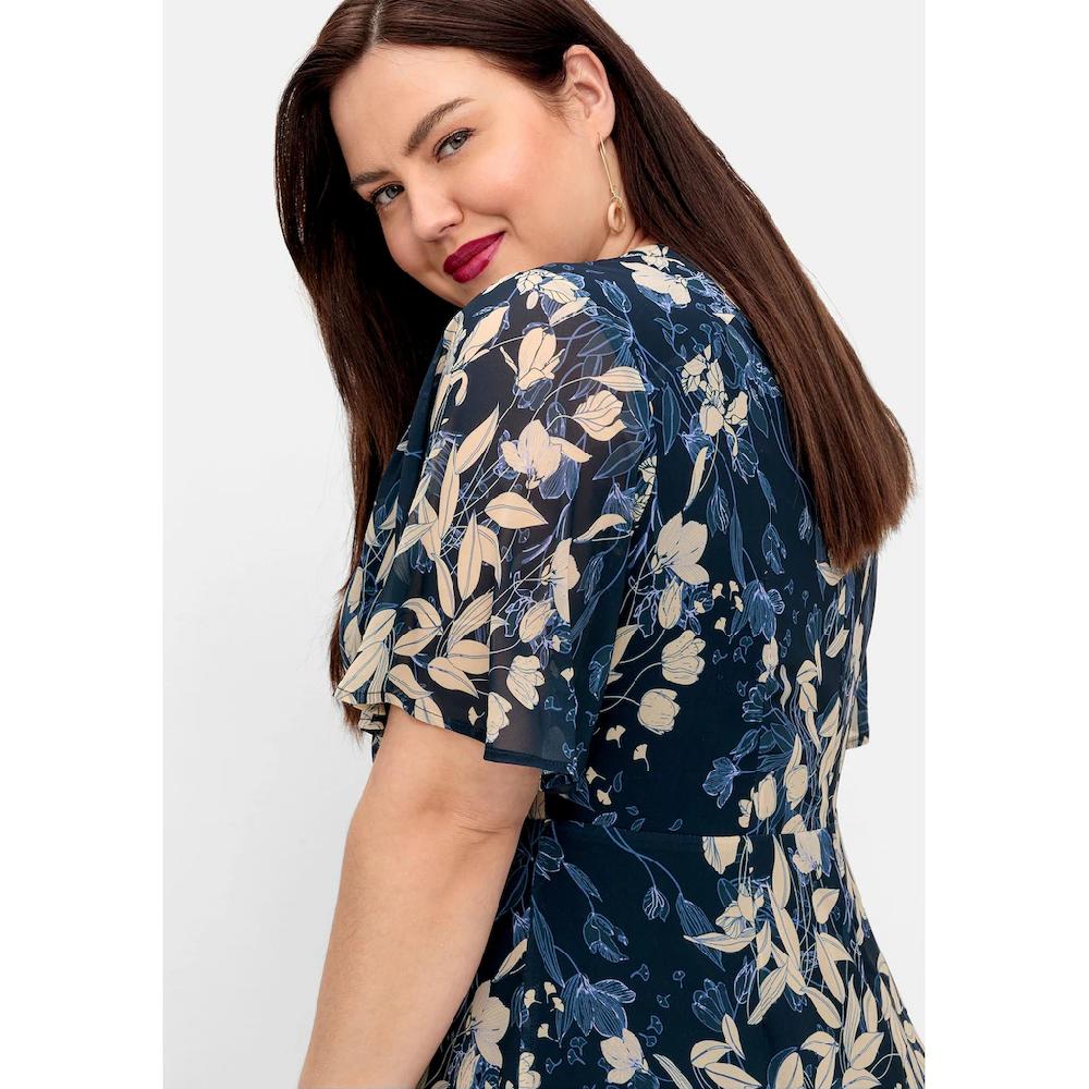 Sheego Abendkleid »Große Größen« Aus Chiffon In Wickeloptik