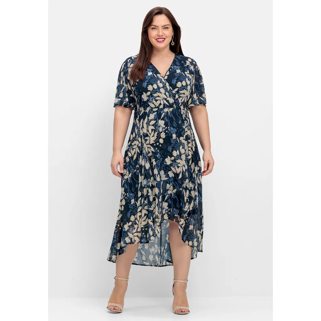 Sheego Abendkleid »Große Größen« aus Chiffon in Wickeloptik