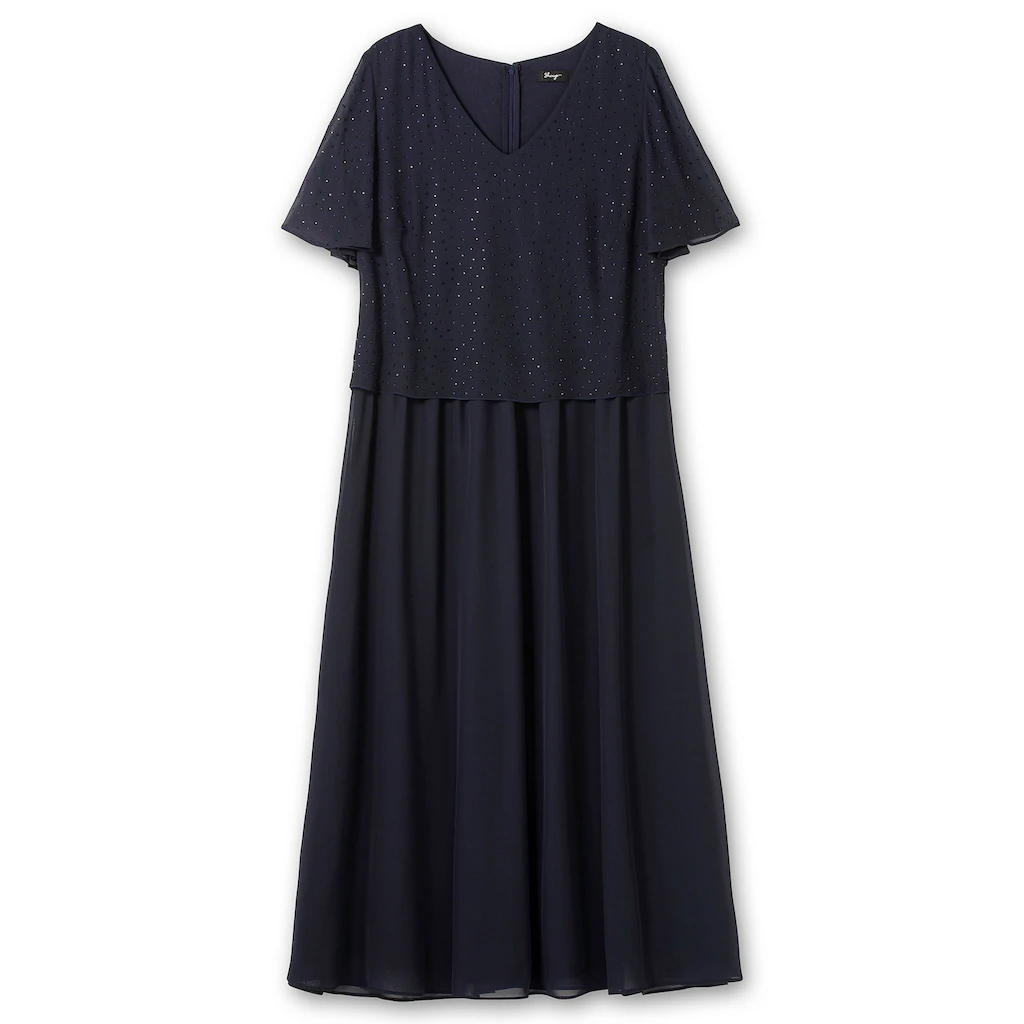 Sheego Abendkleid »Große Größen« Im Lagenlook Mit Schmucksteinen