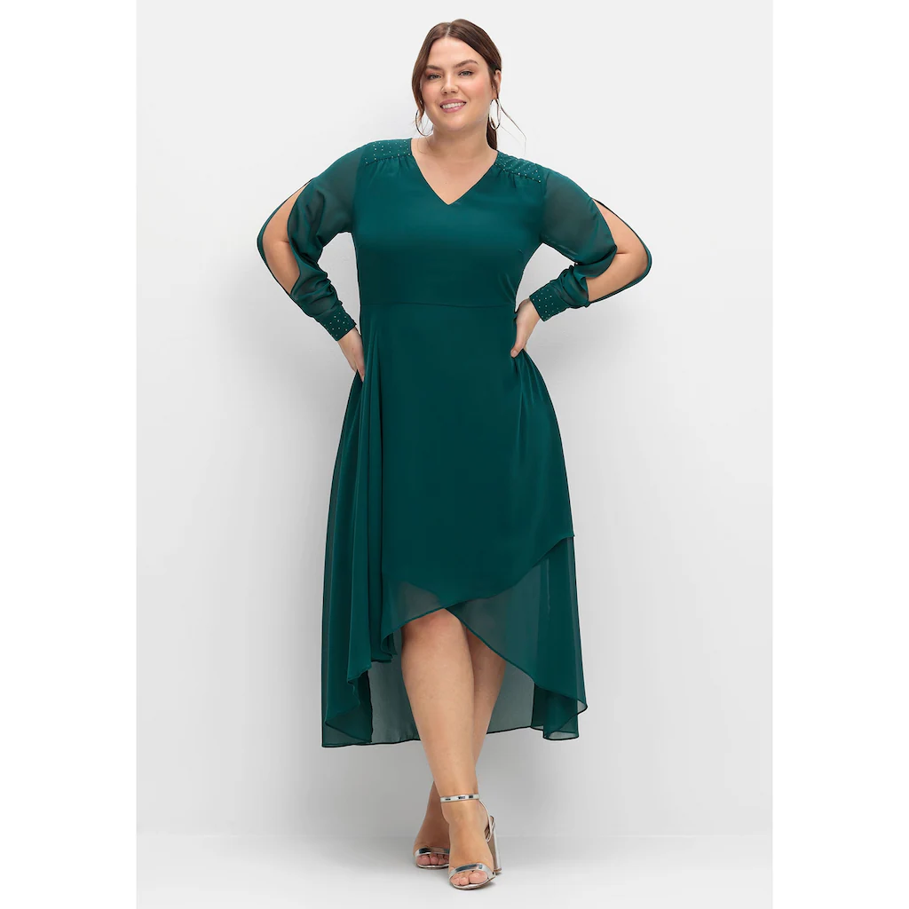 Sheego Abendkleid »Große Größen« mit Cut-outs und Schmucksteinen