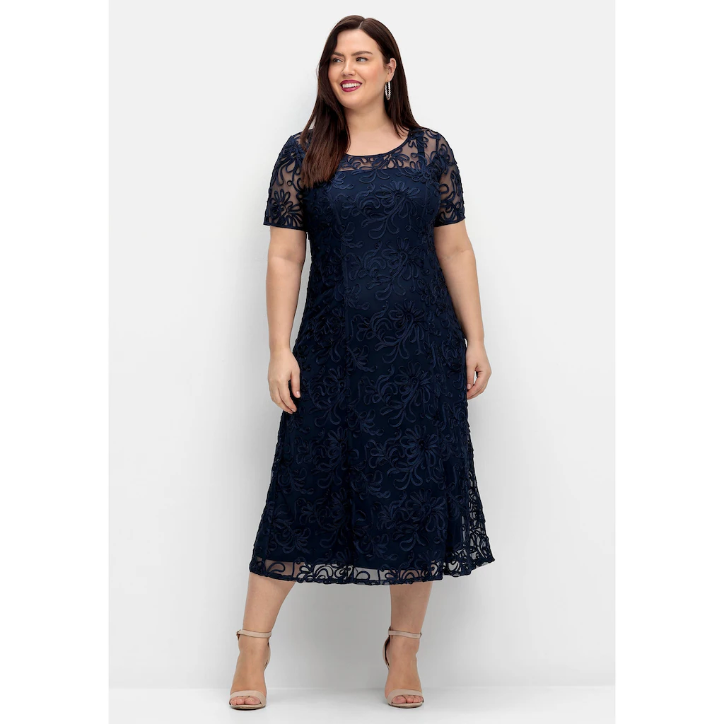 Sheego Abendkleid »Große Größen« mit dekorativen Zierborten