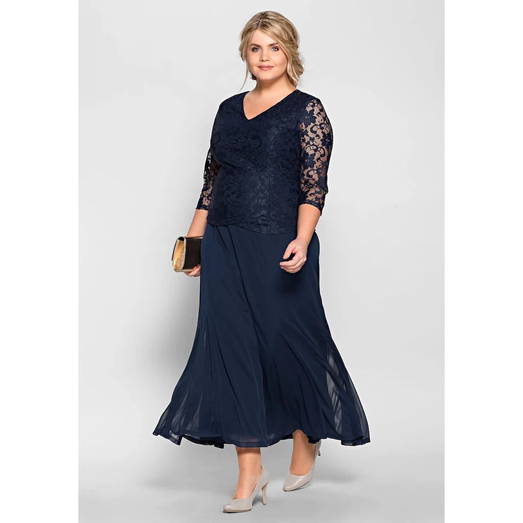 Sheego Abendkleid »Große Größen« Mit Floraler Spitze