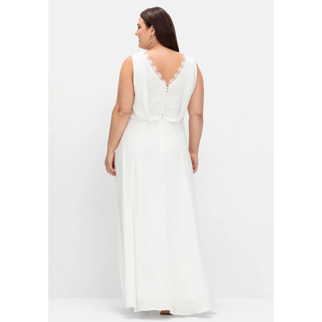 Sheego Abendkleid »Große Größen« Mit Floraler Spitze Und Chiffon