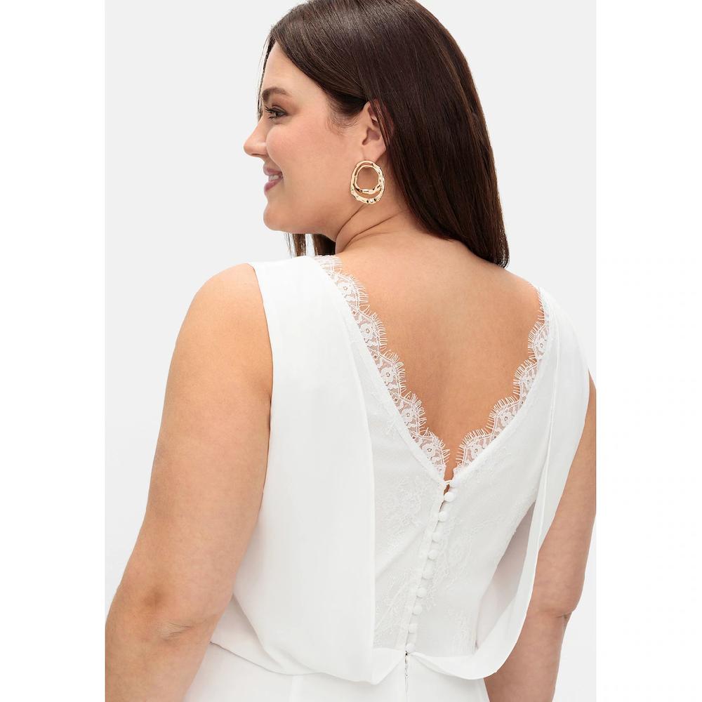 Sheego Abendkleid »Große Größen« Mit Floraler Spitze Und Chiffon