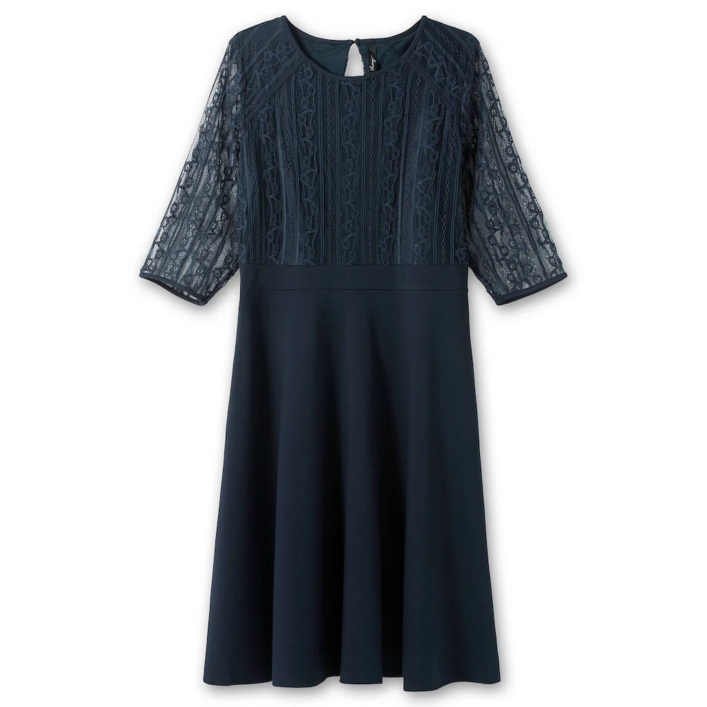 Sheego Abendkleid »Große Größen« Mit Floraler Spitze Und Chiffon-Ärmeln