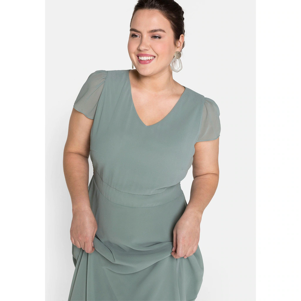 Sheego Abendkleid »Große Größen« Mit Flügelärmeln