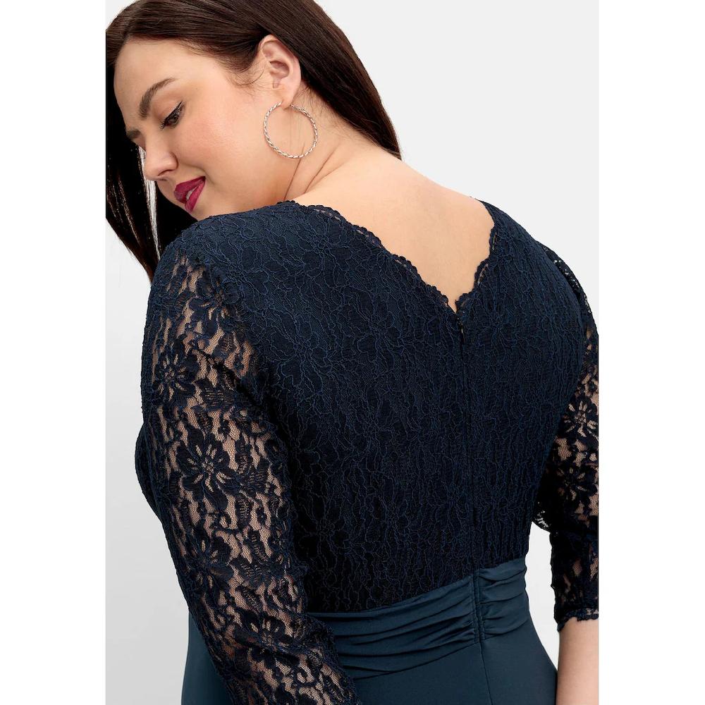 Sheego Abendkleid »Große Größen« Mit Oberteil Aus Floraler Spitze