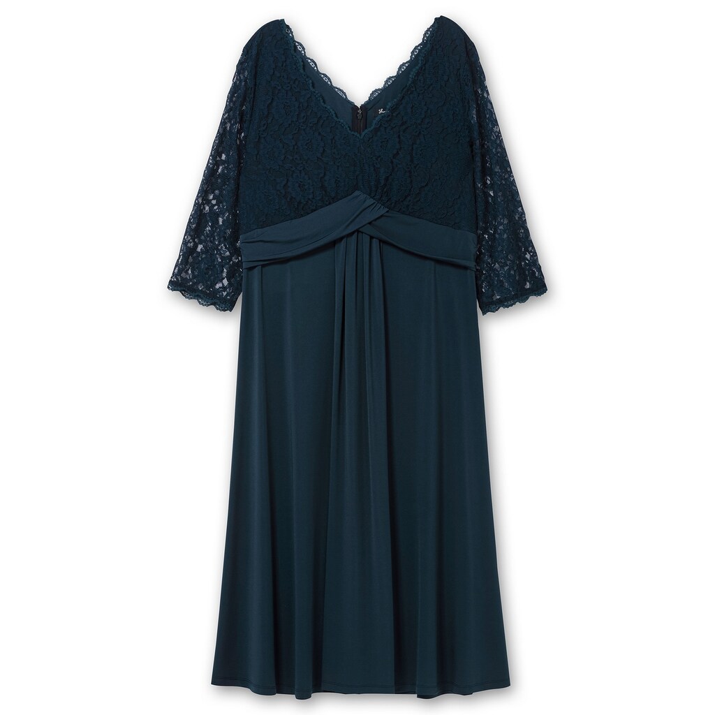 Sheego Abendkleid »Große Größen« Mit Oberteil Aus Floraler Spitze