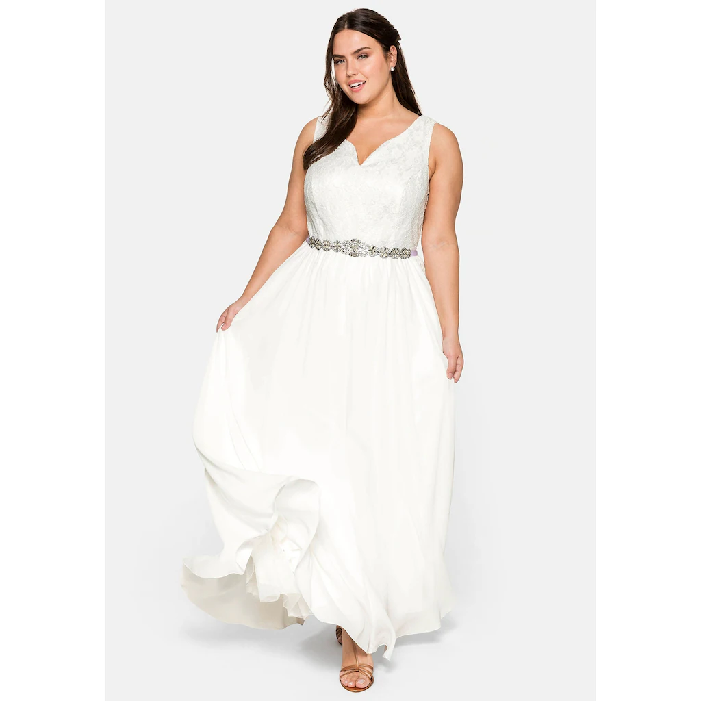 Sheego Abendkleid »Große Größen« mit Paillettendekoration