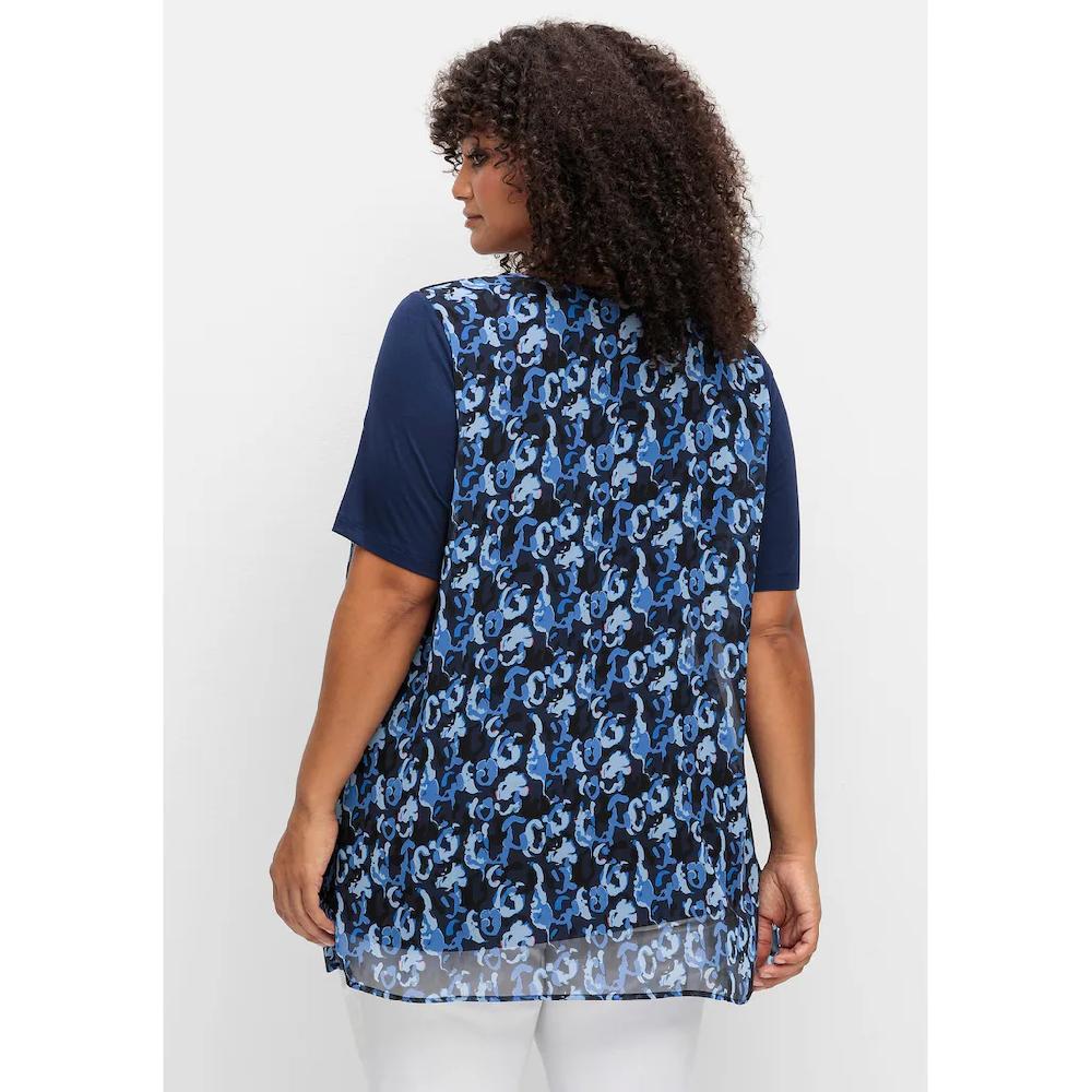 Sheego Blusenshirt »Große Größen« Aus Jersey Und Chiffon
