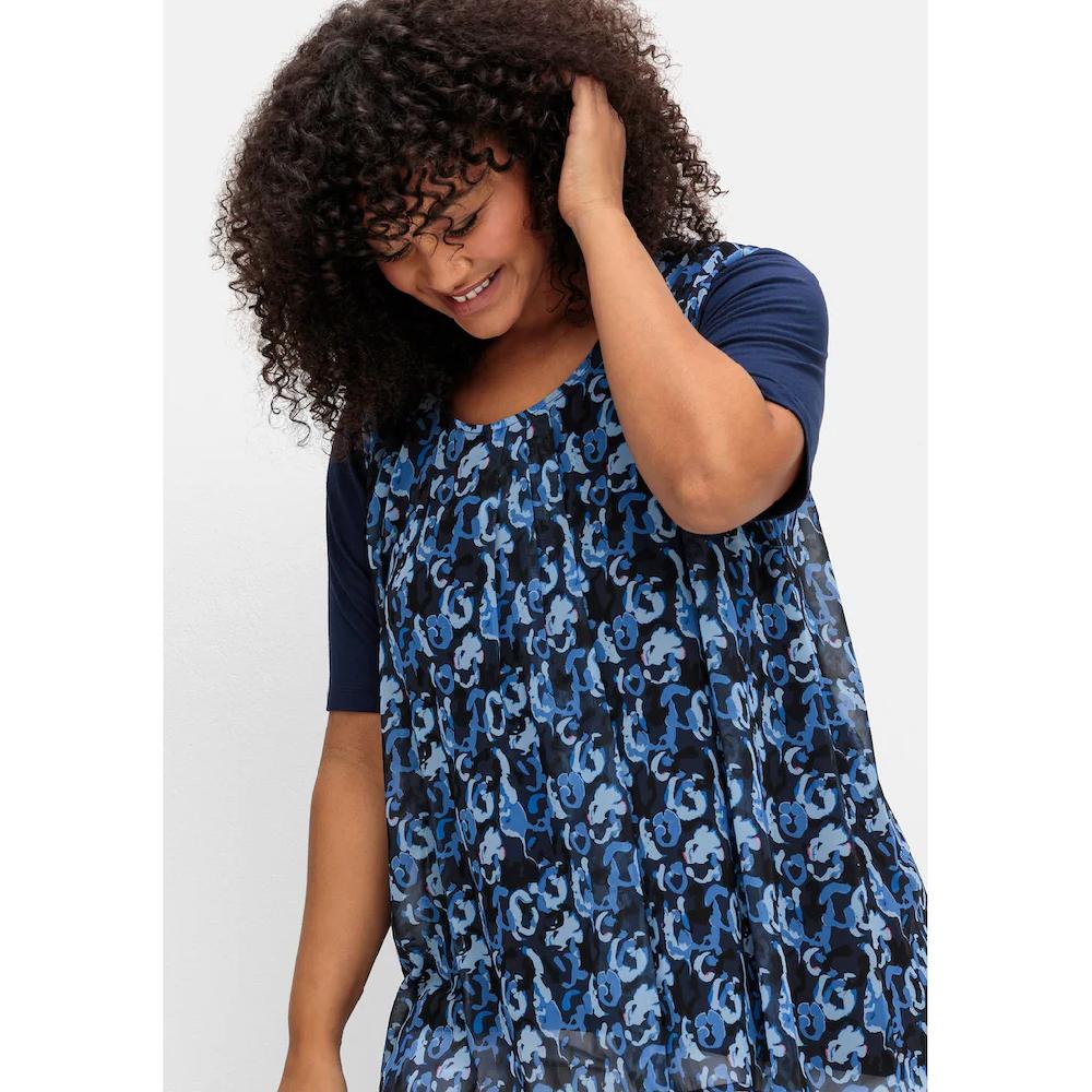 Sheego Blusenshirt »Große Größen« Aus Jersey Und Chiffon