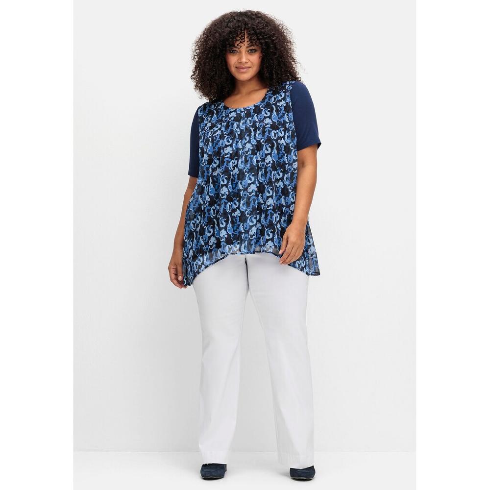 Sheego Blusenshirt »Große Größen« Aus Jersey Und Chiffon