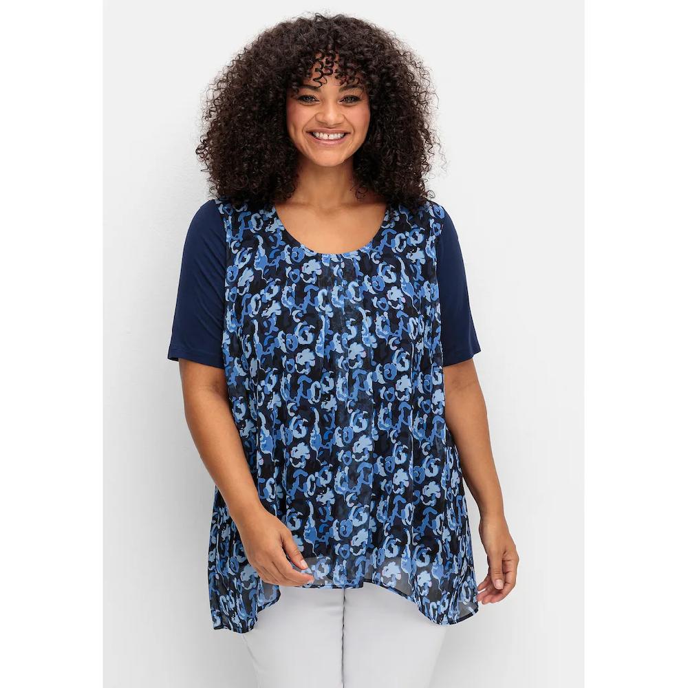 Sheego Blusenshirt »Große Größen« aus Jersey und Chiffon