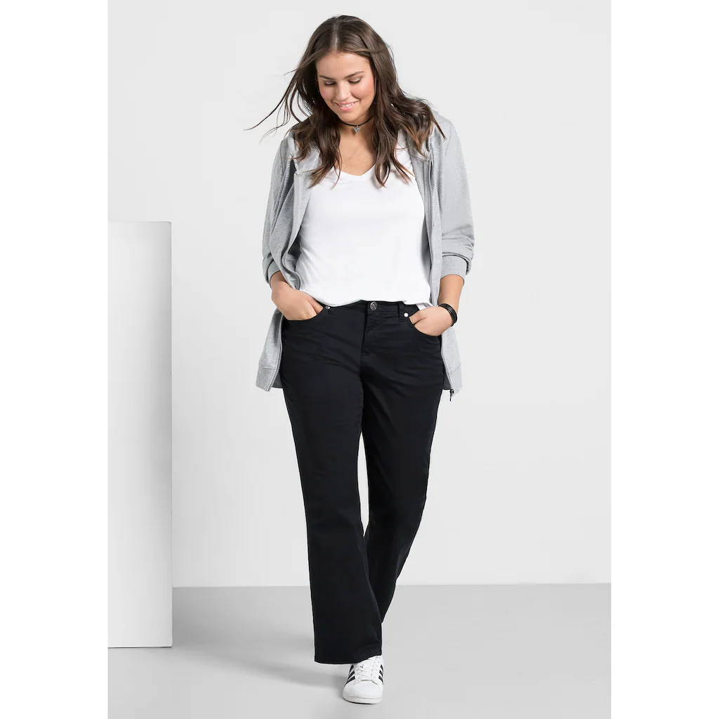 Sheego Bootcuthose »Große Größen« Elastische Twill-Qualität