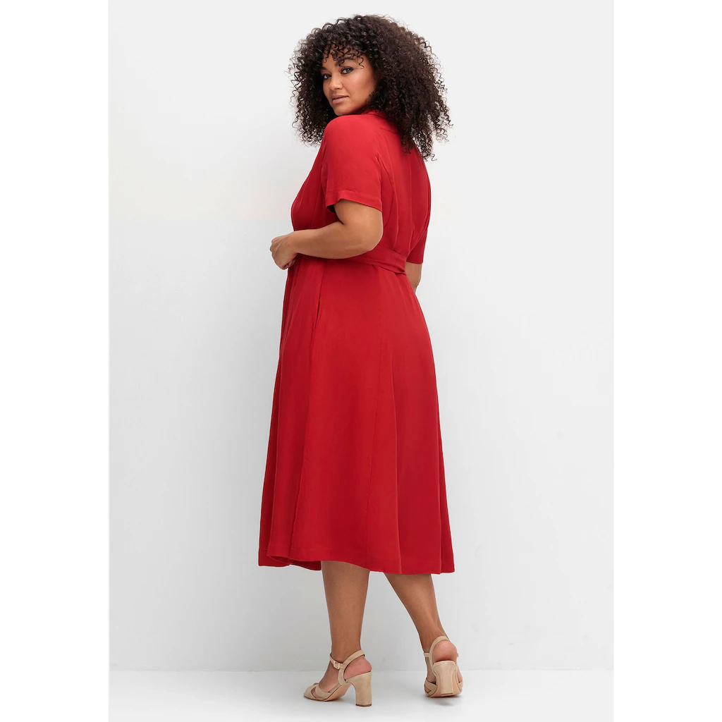 Sheego By Joe Browns Blusenkleid »Große Größen« Mit Reverskragen Und Bindegürtel