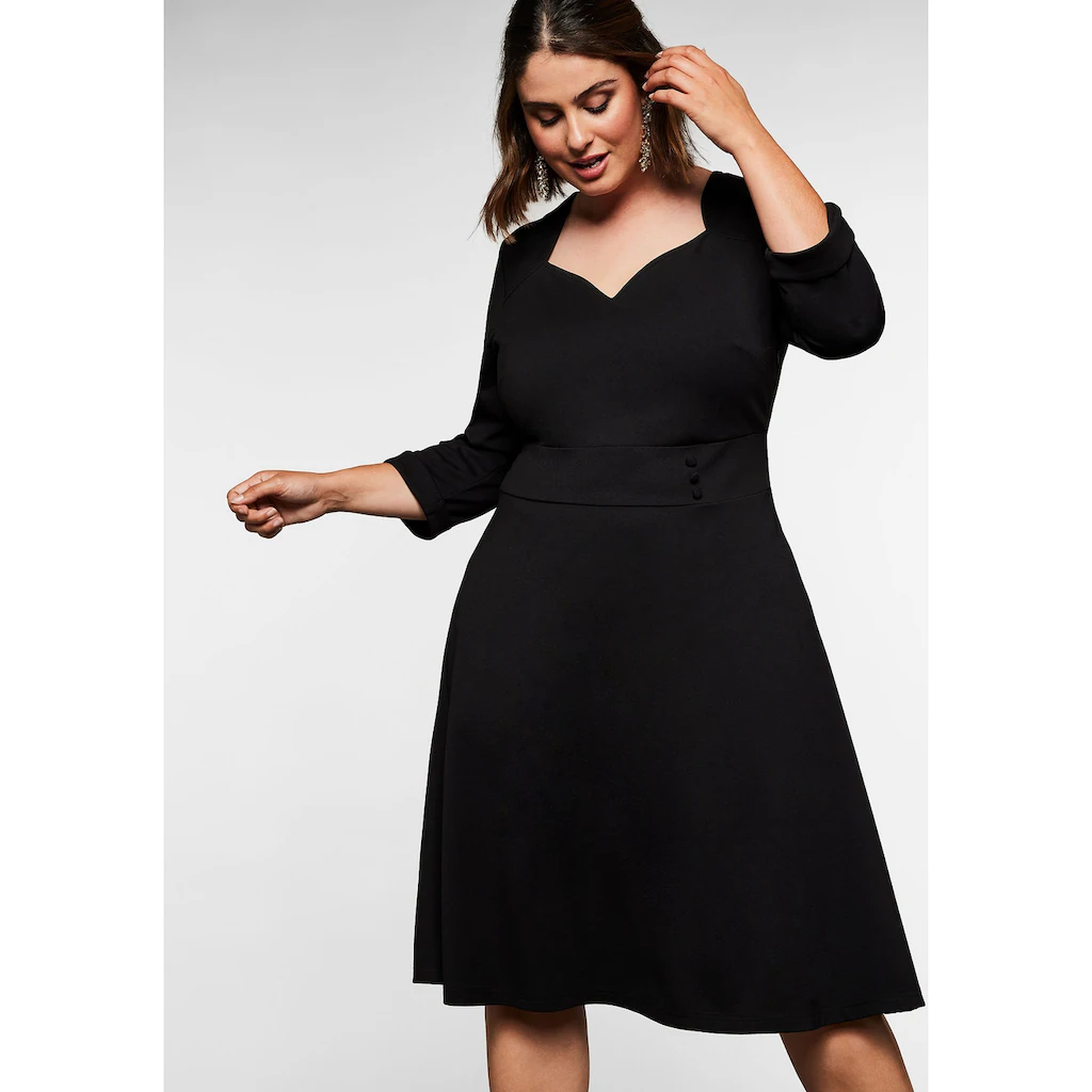 sheego by Joe Browns Cocktailkleid »Große Größen« in leichter A-Linie aus Viskose-Jersey
