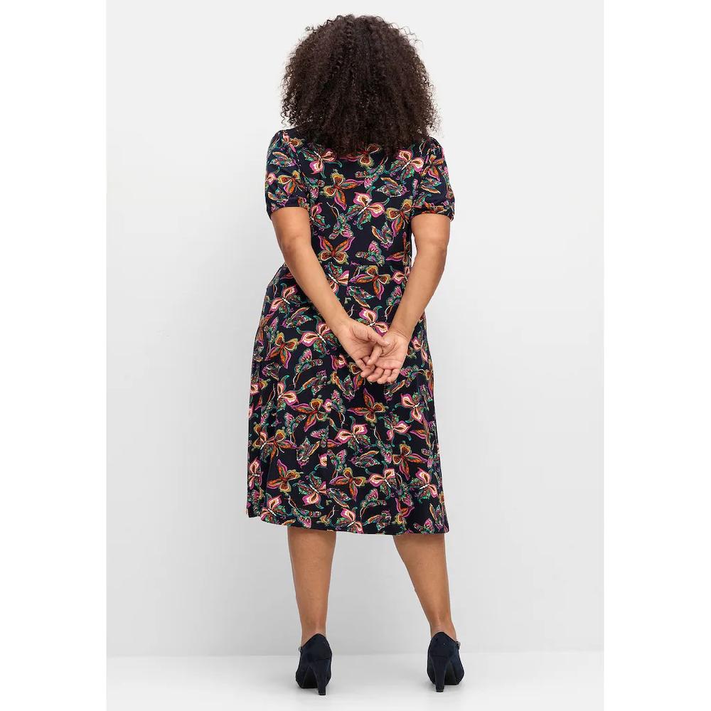 Sheego By Joe Browns Jerseykleid »Große Größen« Mit Karree-Ausschnitt Und Alloverprint