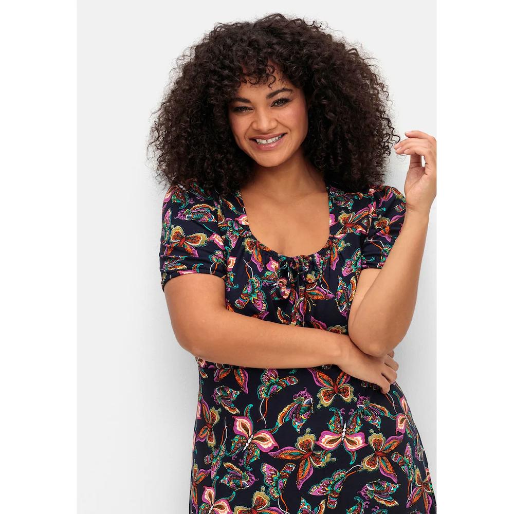 Sheego By Joe Browns Jerseykleid »Große Größen« Mit Karree-Ausschnitt Und Alloverprint
