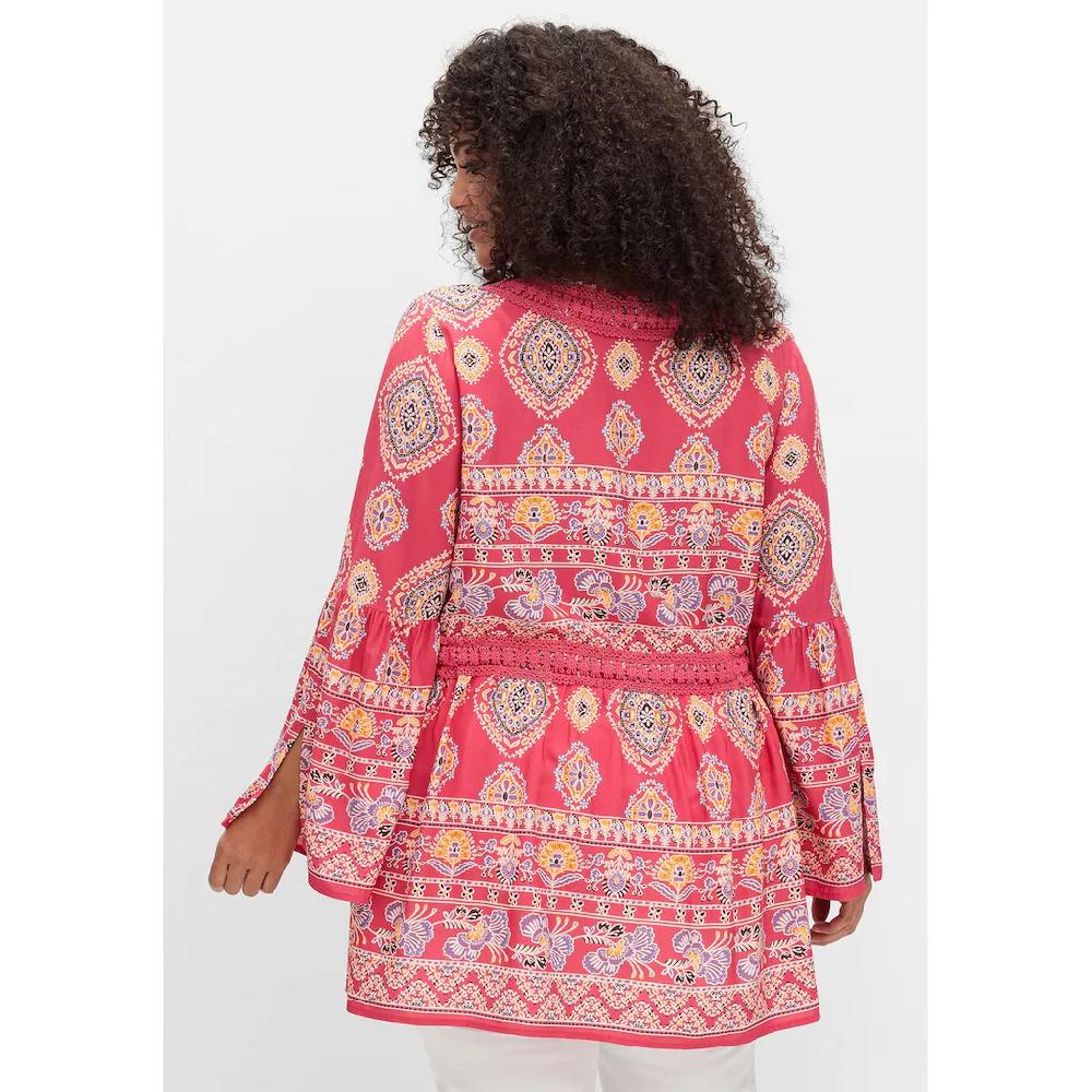 Sheego By Joe Browns Longbluse »Große Größen« Im Ethno-Stil Mit Crochet-Spitze