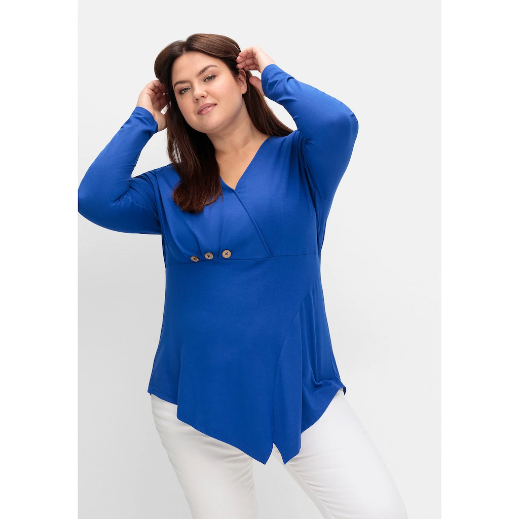 Sheego By Joe Browns Longshirt »Große Größen« In Wickeloptik Mit Zierknöpfen