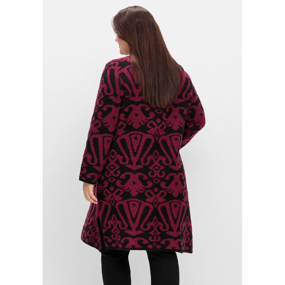 Sheego By Joe Browns Longstrickjacke »Große Größen« In Offener Form Mit Jacquardmuster