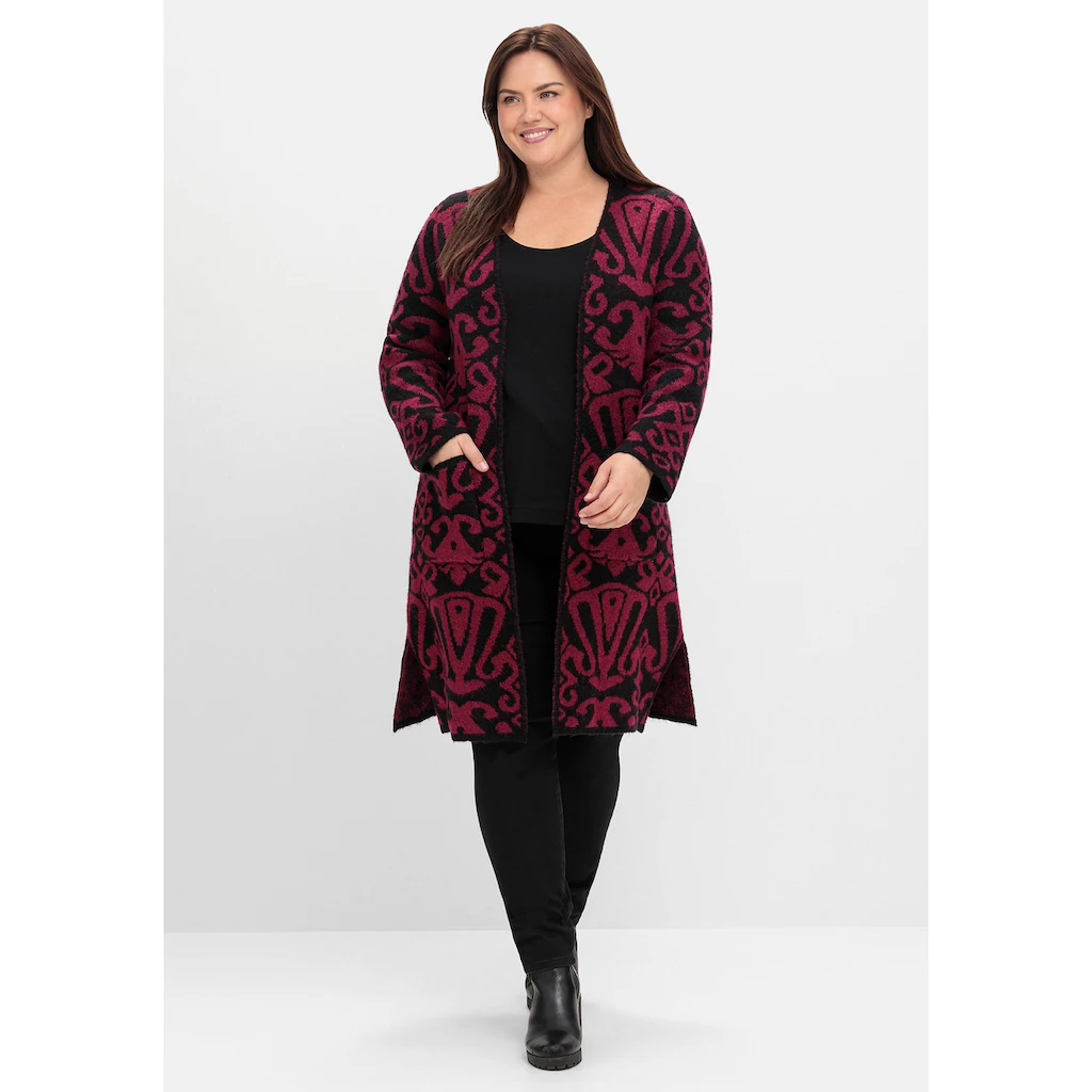 Sheego By Joe Browns Longstrickjacke »Große Größen« In Offener Form Mit Jacquardmuster