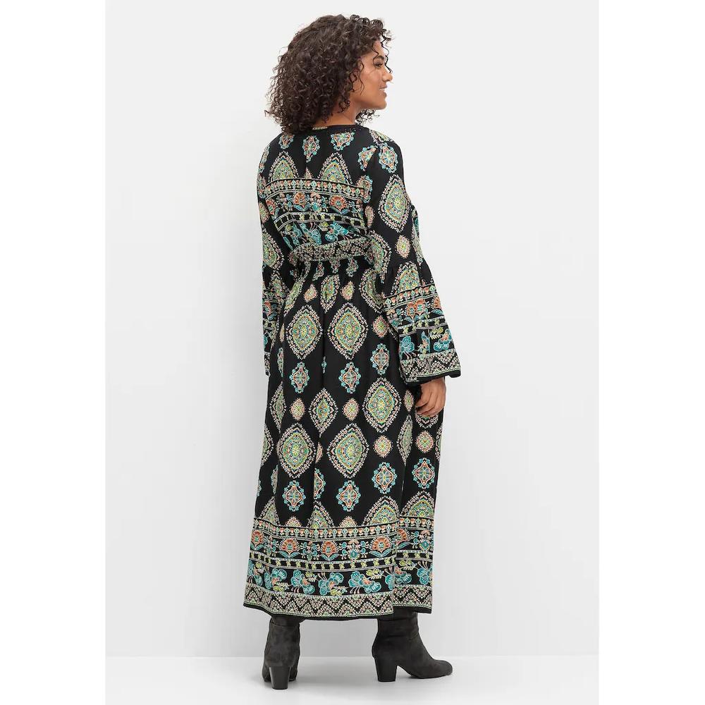 Sheego By Joe Browns Maxikleid »Große Größen« Im Boho-Stil Mit Trompetenärmeln