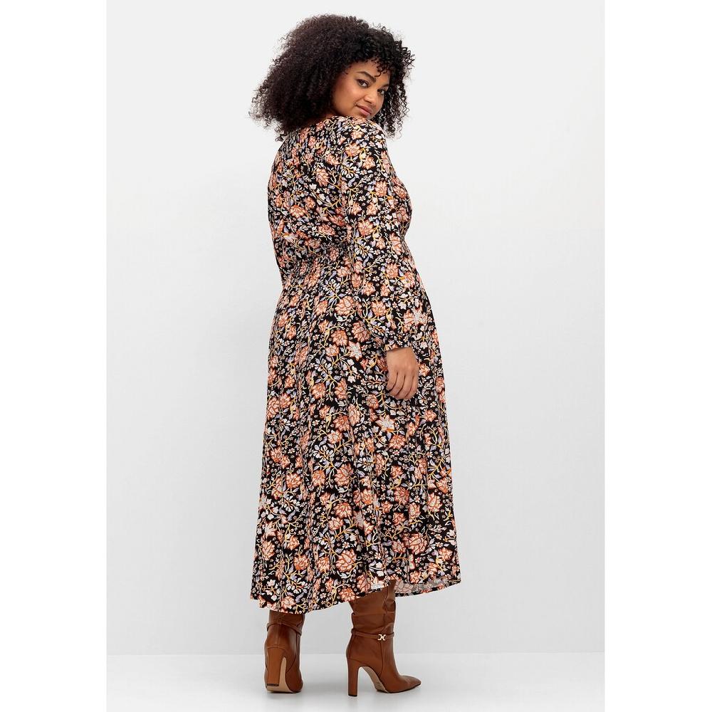 Sheego By Joe Browns Maxikleid »Große Größen« Mit Blumenprint Und Gesmokter Taille
