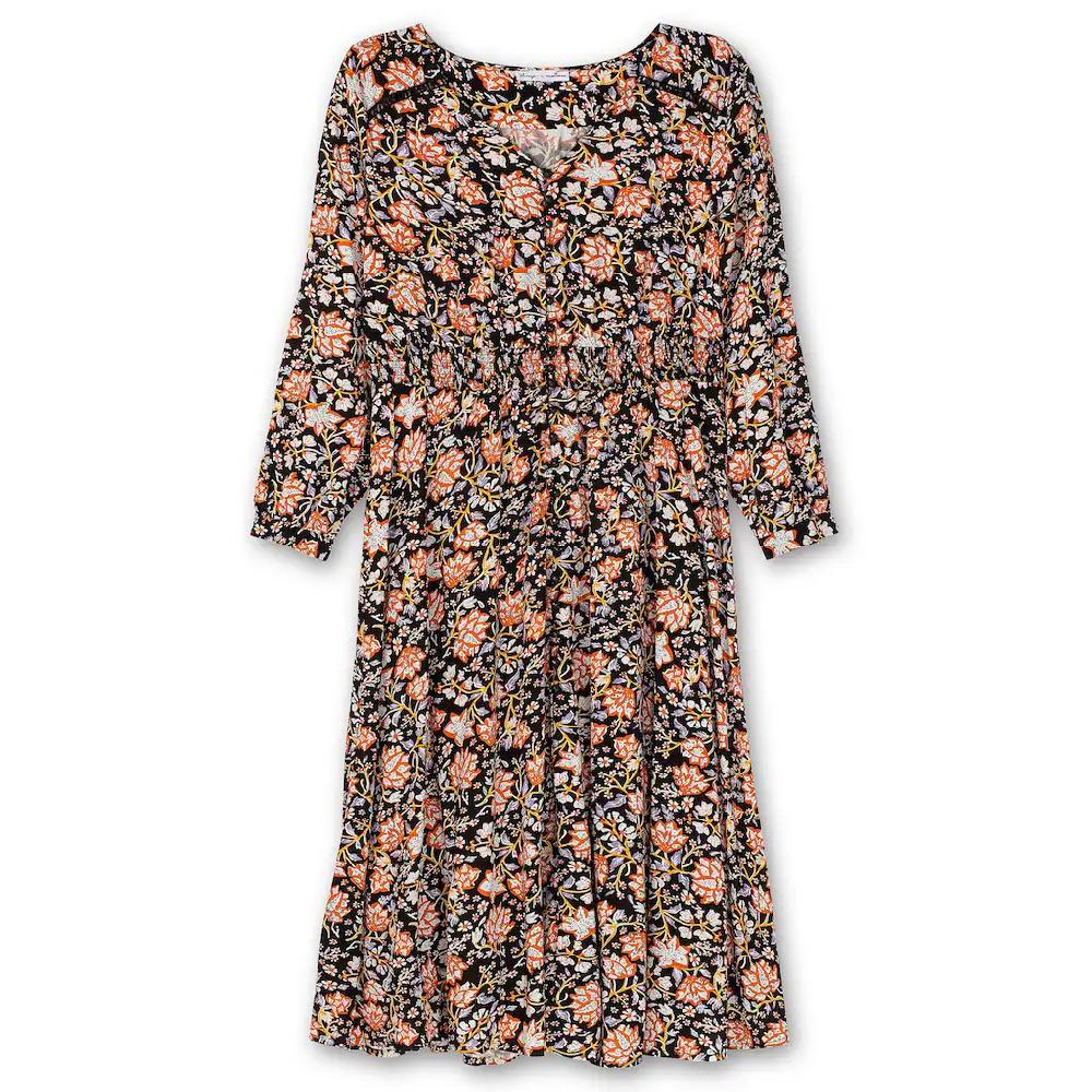 Sheego By Joe Browns Maxikleid »Große Größen« Mit Blumenprint Und Gesmokter Taille