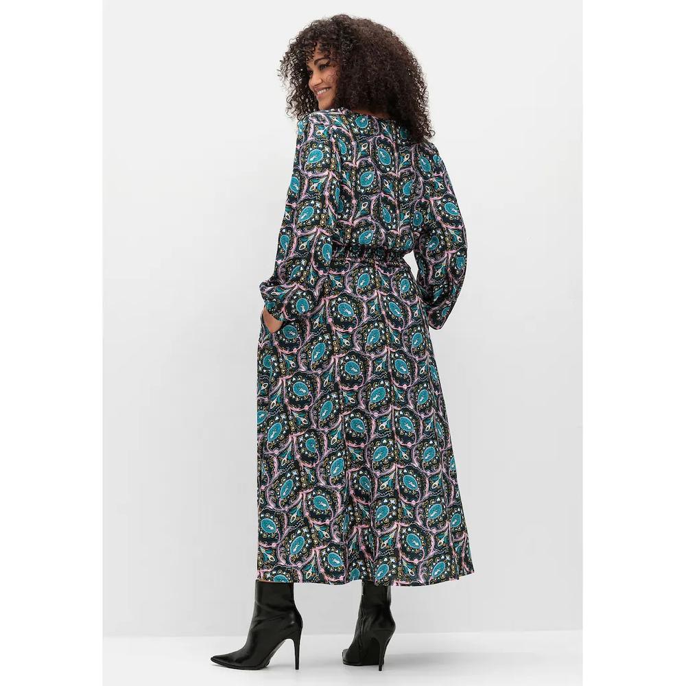 Sheego By Joe Browns Maxikleid »Große Größen« Mit Paisleyprint Und Taillen-Smokbund