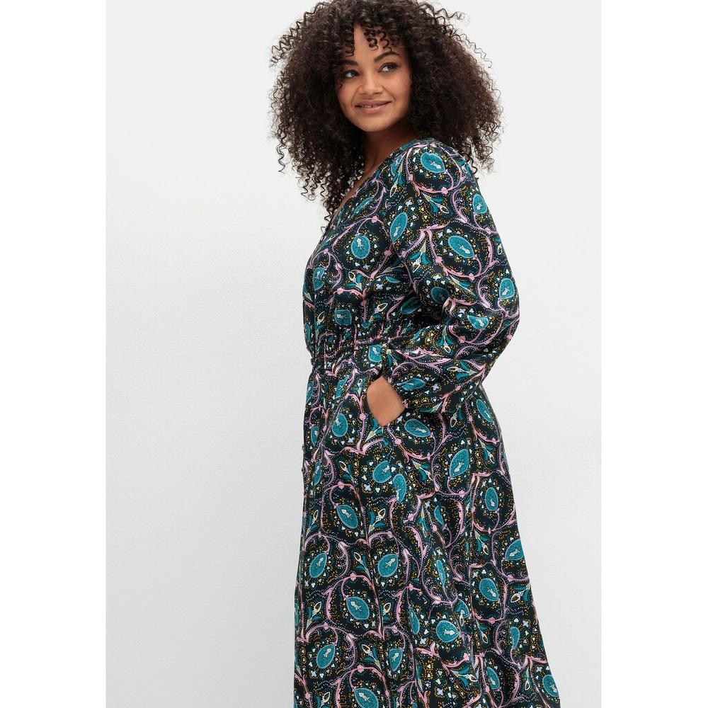 Sheego By Joe Browns Maxikleid »Große Größen« Mit Paisleyprint Und Taillen-Smokbund