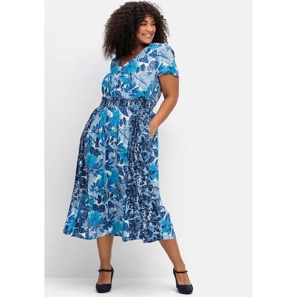Sheego By Joe Browns Sommerkleid »Große Größen« Im Mustermix Mit Weitem Rock