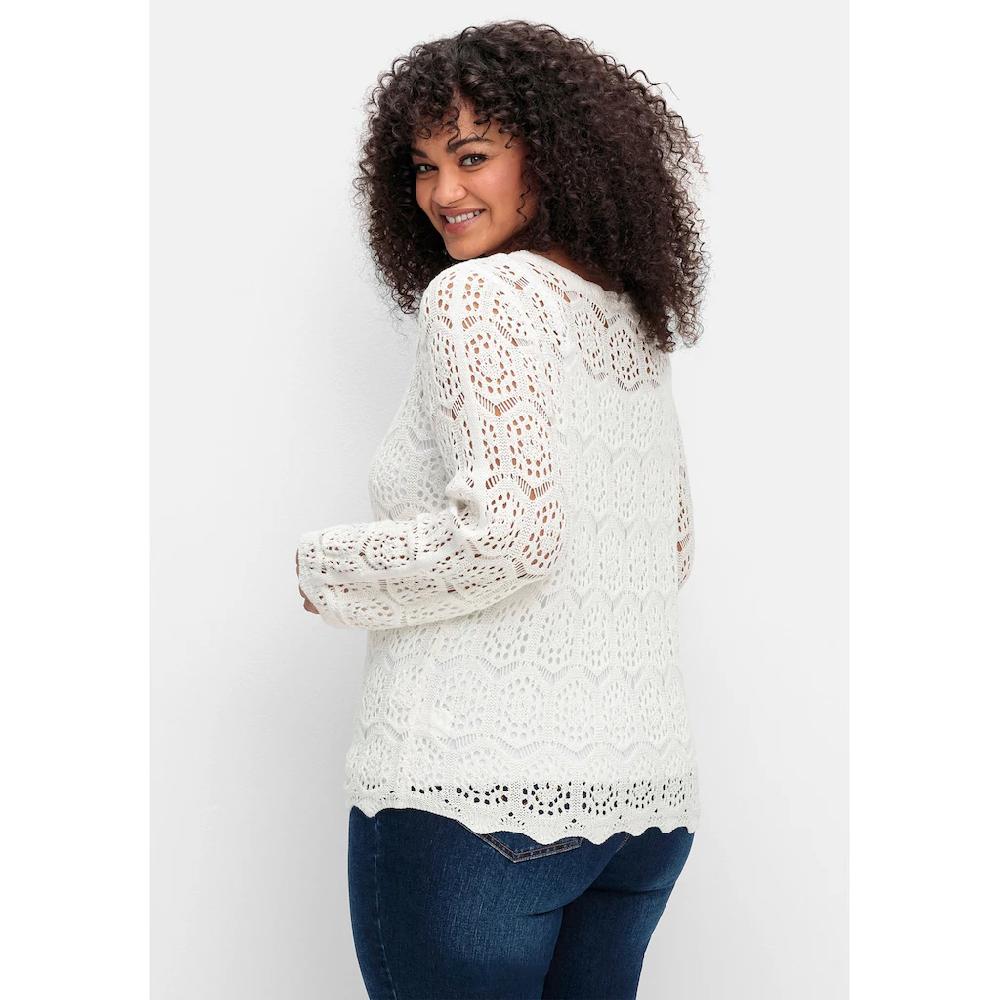 Sheego By Joe Browns Strickjacke »Große Größen« Aus Transparenter Häkelspitze