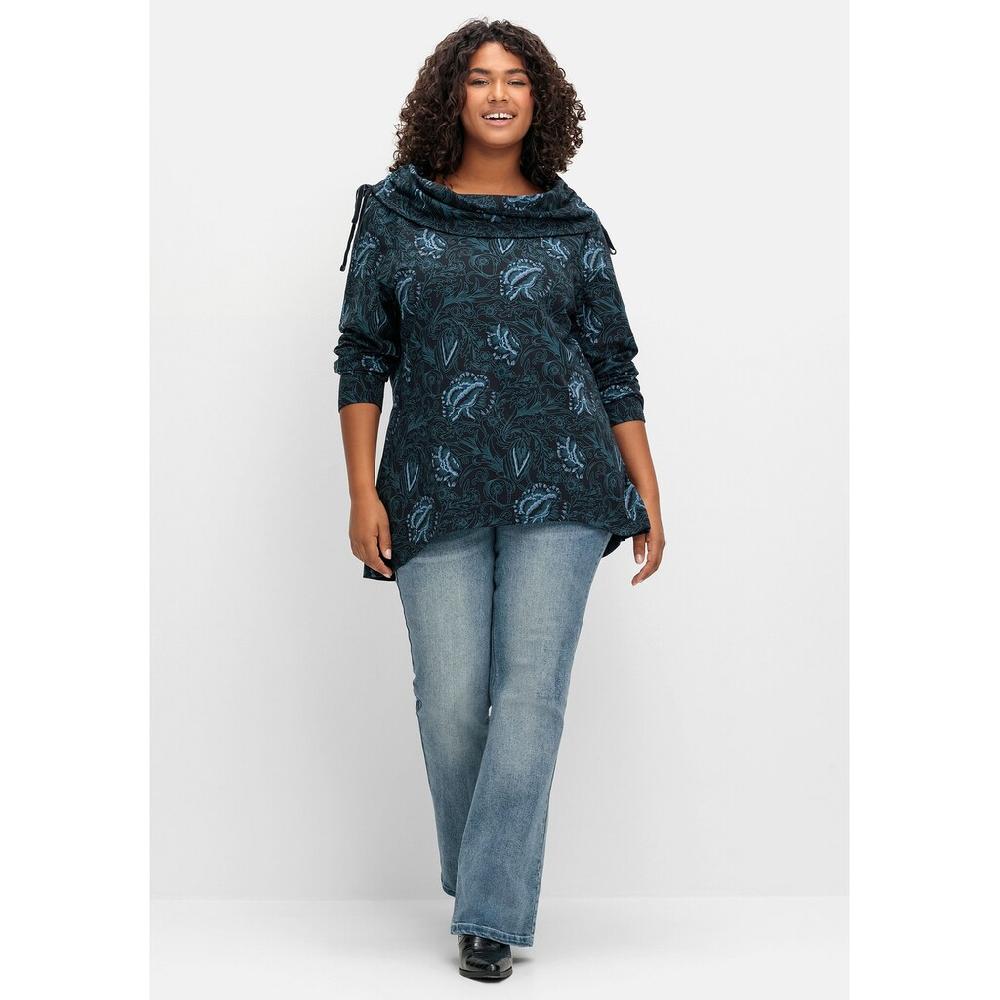 Sheego By Joe Browns Sweatshirt »Große Größen« In Longform Mit Weitem Kragen