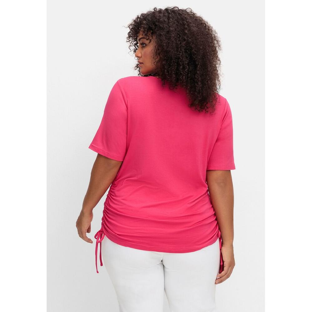 Sheego By Joe Browns T-Shirt »Große Größen« Mit Seitlichem Tunnelzug Und Längerem Halbarm