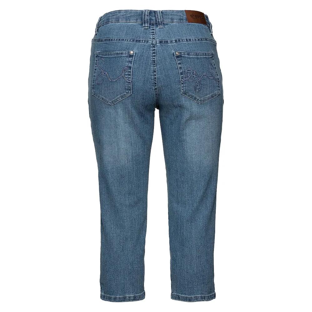 Sheego Caprijeans »Große Größen« Mit Used-Effekten