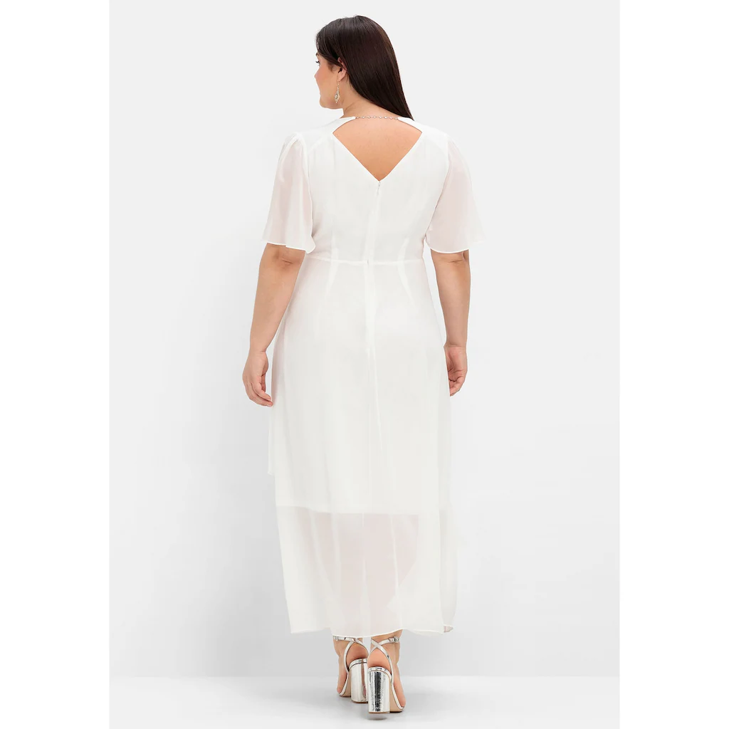 Sheego Chiffonkleid »Große Größen« Im Lagenlook Mit Unterkleid