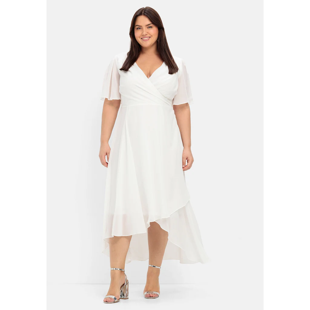 Sheego Chiffonkleid »Große Größen« im Lagenlook mit Unterkleid